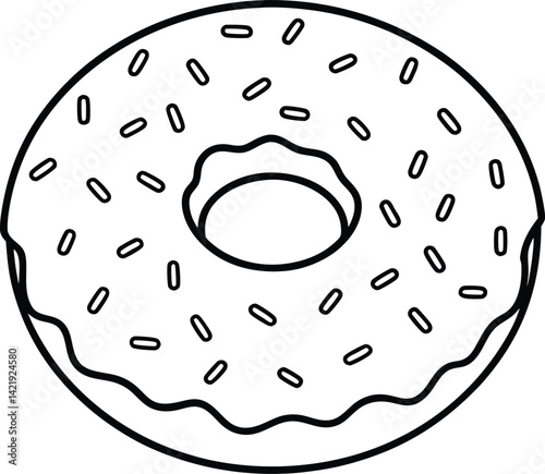 donut-cartoon-with-colored-glaze-isolated