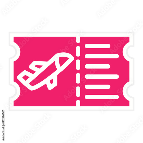 Vector Design Plane Ticket Icon Style