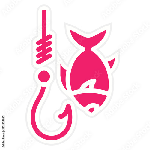 Vector Design Fish Hook Icon Style