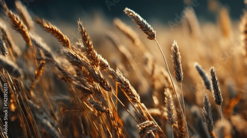 Sun-drenched wheat field swaying in slow motion, natureâ€™s rhythm captured in soft golden light 