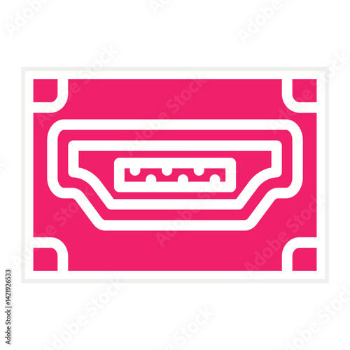 Vector Design Hdmi Port Icon Style