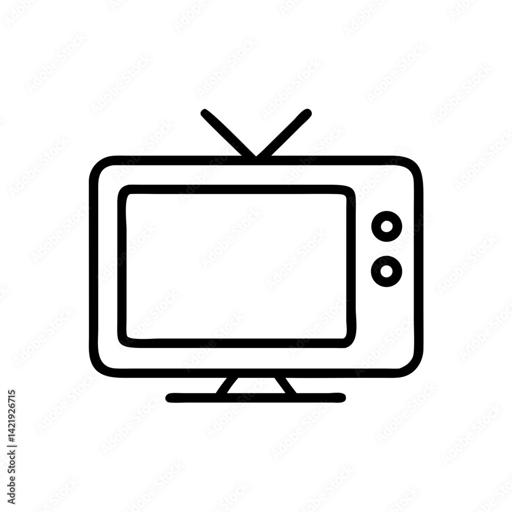 retro tv icon vector illustration