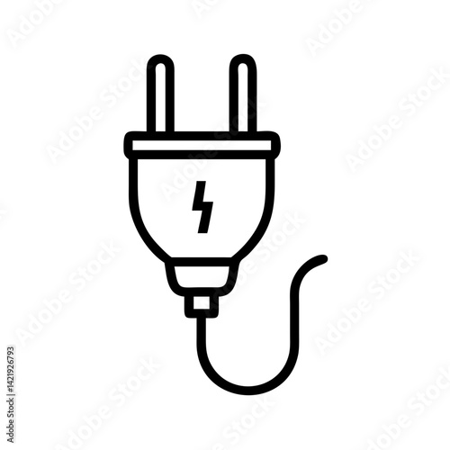 electric plug and socket icon vector illustration
