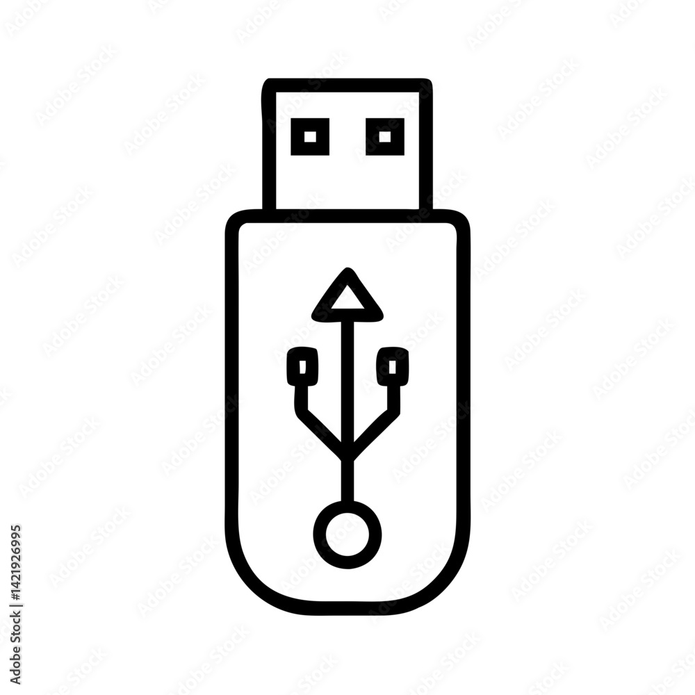 usb flash drive icon vector illustration