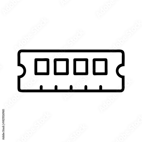 computer ram flash memory icon vector illustration