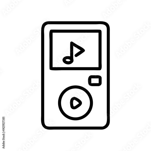 mp3 music player icon vector illustration