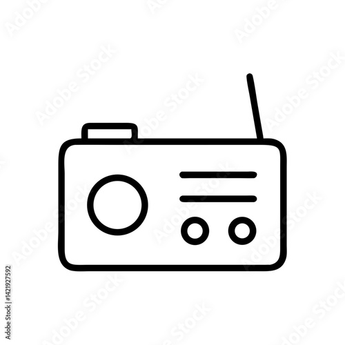 retro radio vector illustration