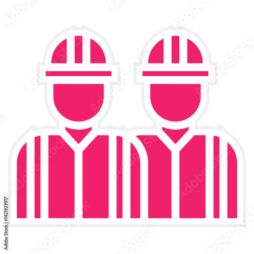 Firefighter Team Icon Style