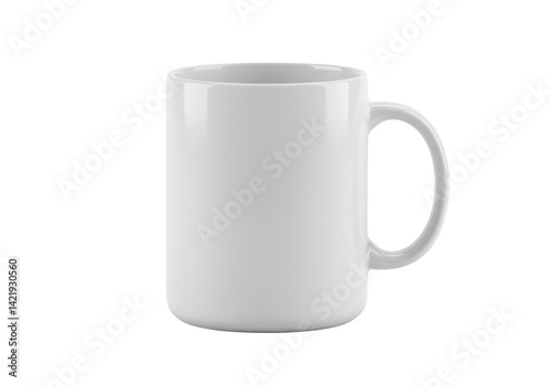 Plain white coffee mug