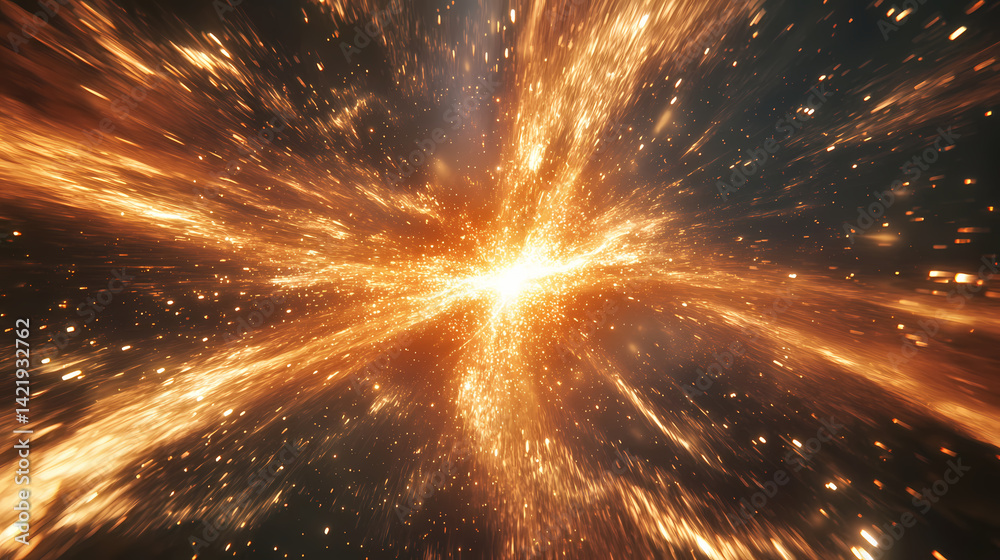 Ethereal energy vortex abstract glowing swirling motion with stunning light effects. Supercluster Weave. Illustration