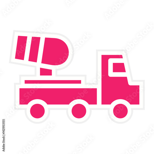 Conscrete Mixer Truck Icon Style