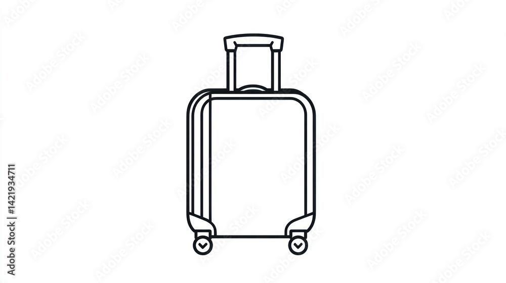 Empty Suitcase, Travel, Transportation, Outline, Vector, Graphic Design, Illustration, Simple Empty Suitcase, Travel, Transportation, Outline, Vector, Graphic Design, Illustration, Simple