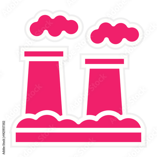 Air Pollution Icon Style