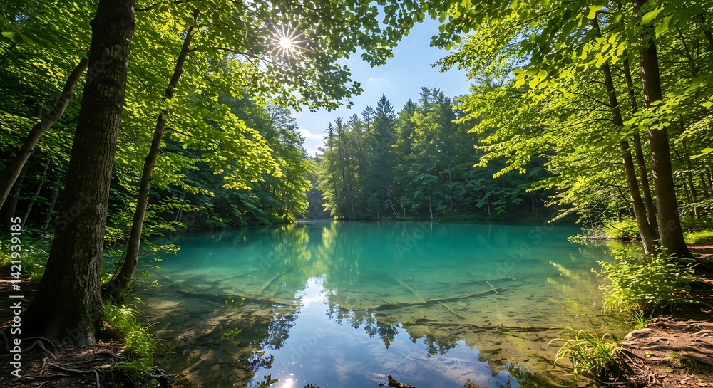 Emerald Lake Sanctuary: Tranquil Forest Reflections Emerald Lake Sanctuary: Tranquil Forest Reflections
