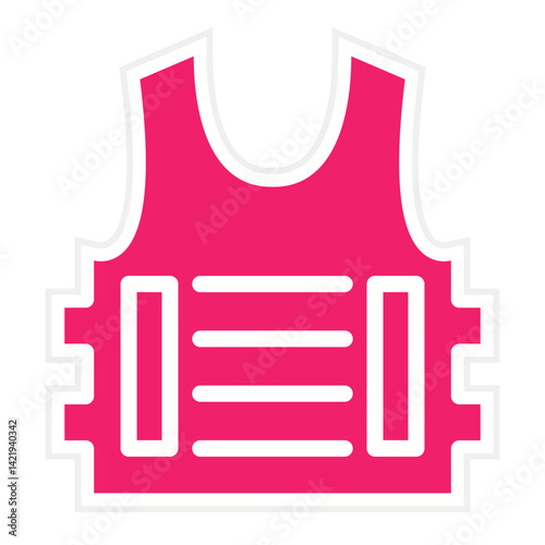 Bulletproof Vest Icon Style