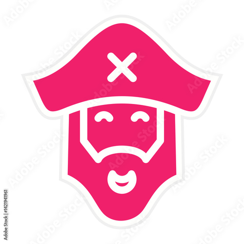 Pirate Beard Icon Style