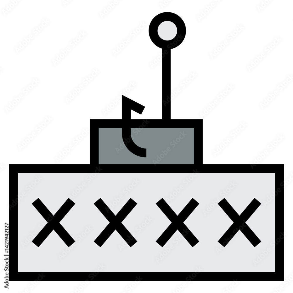 password phishing vector icon password phishing vector icon