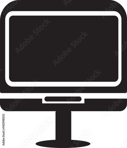 lcd monitor isolated on white Background 