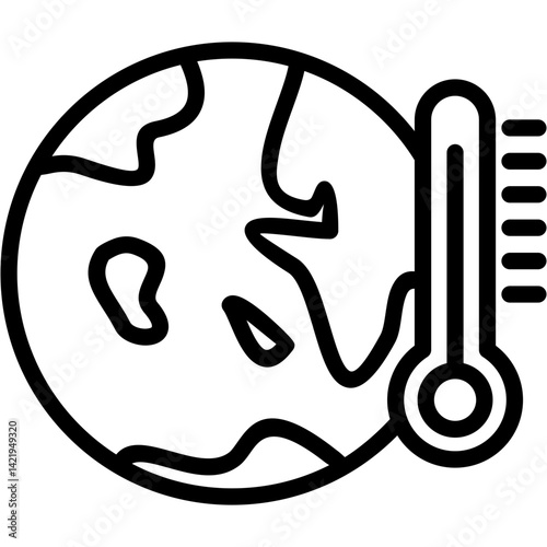 Climate Change vector icon illustration concept
