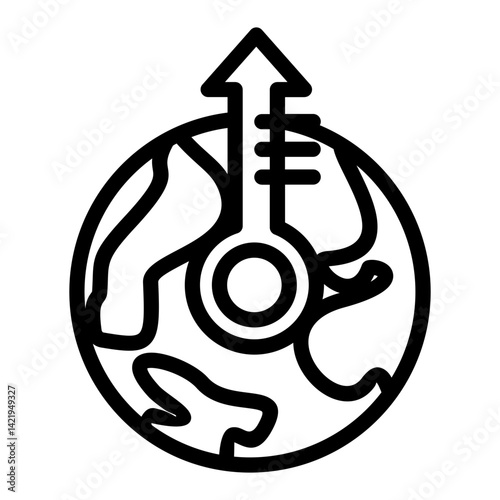 Climate Change vector icon illustration concept