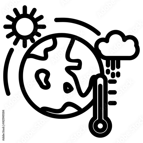 Climate Change vector icon illustration concept
