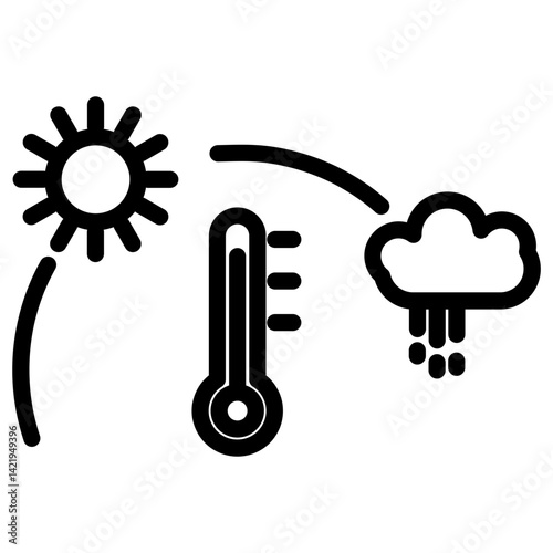 Climate Change vector icon illustration concept