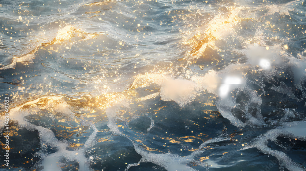 Generation ai,source_material_for_a_designer_silver_texture,gold. Velvet Waters. Illustration