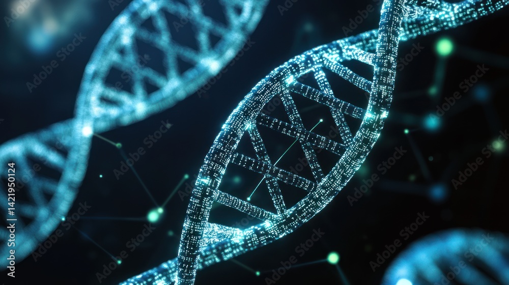 Stunning Visualization of DNA Double Helix: A Microscopic Journey into the Building Blocks of Life