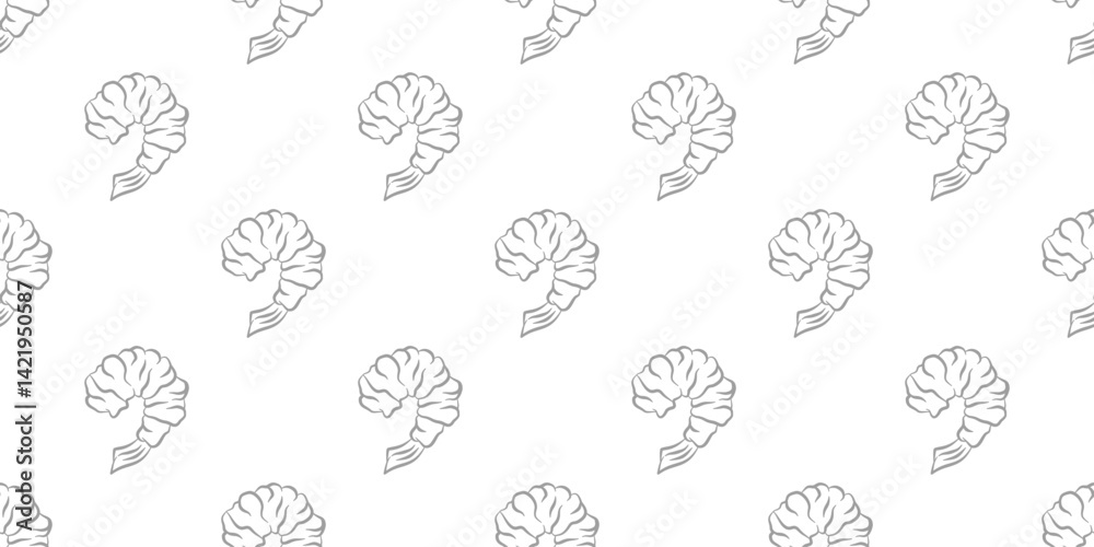Seamless Tempura Shrimp Doodle Pattern background. Seafood Pattern Design. Fried Shrimp Seamless pattern Background. Crunchy Tempura Doodle Pattern. Seamless Tempura Shrimp Doodle Pattern background. Seafood Pattern Design. Fried Shrimp Seamless pattern Background. Crunchy Tempura Doodle Pattern.