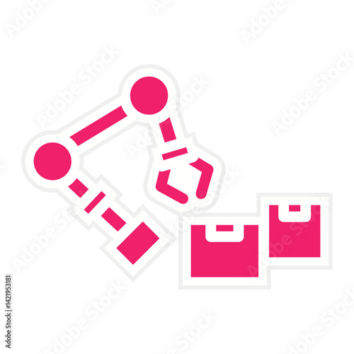 Robotic Arm Icon Style