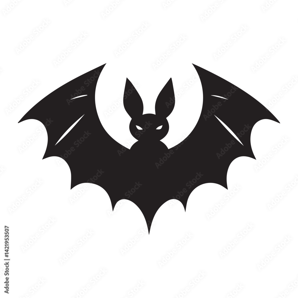 Fototapeta premium Cute Bat Silhouette Vector 
