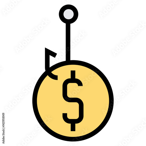 fishing money vector icon