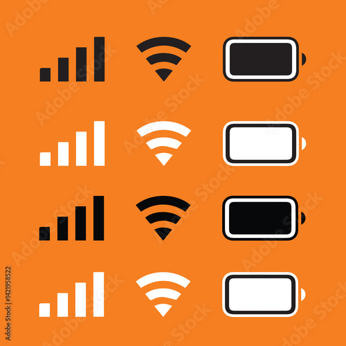 iPhone ios notification bar wifi signal battery user interface icons