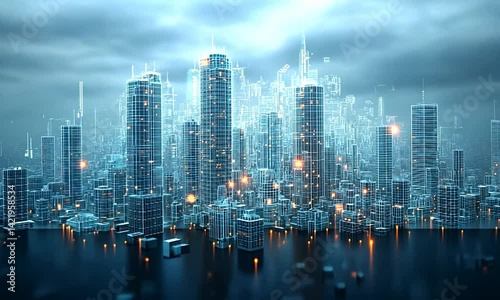 Wallpaper Mural hong kong skyline at night Torontodigital.ca