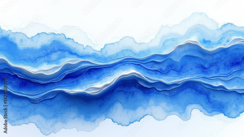 Artistic Blue Wave Pattern Artistic Blue Wave Pattern
