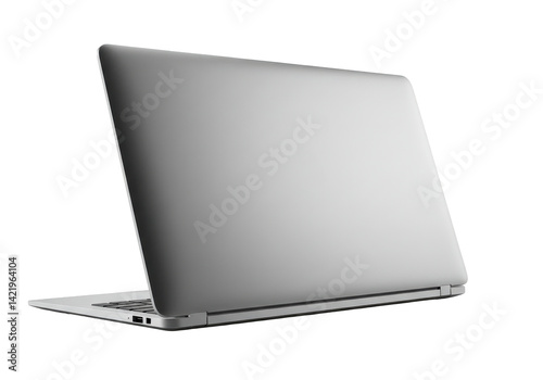 Modern laptop, back view