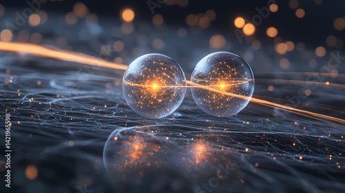 Obraz na płótnie conceptual quantum entanglement w salonie