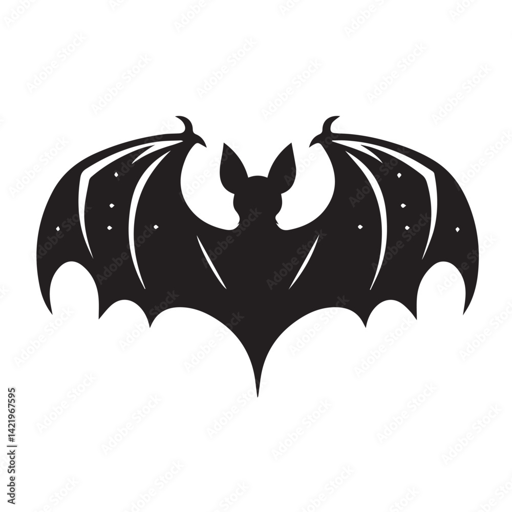 Naklejka premium Halloween Bat Silhouette Icon 
