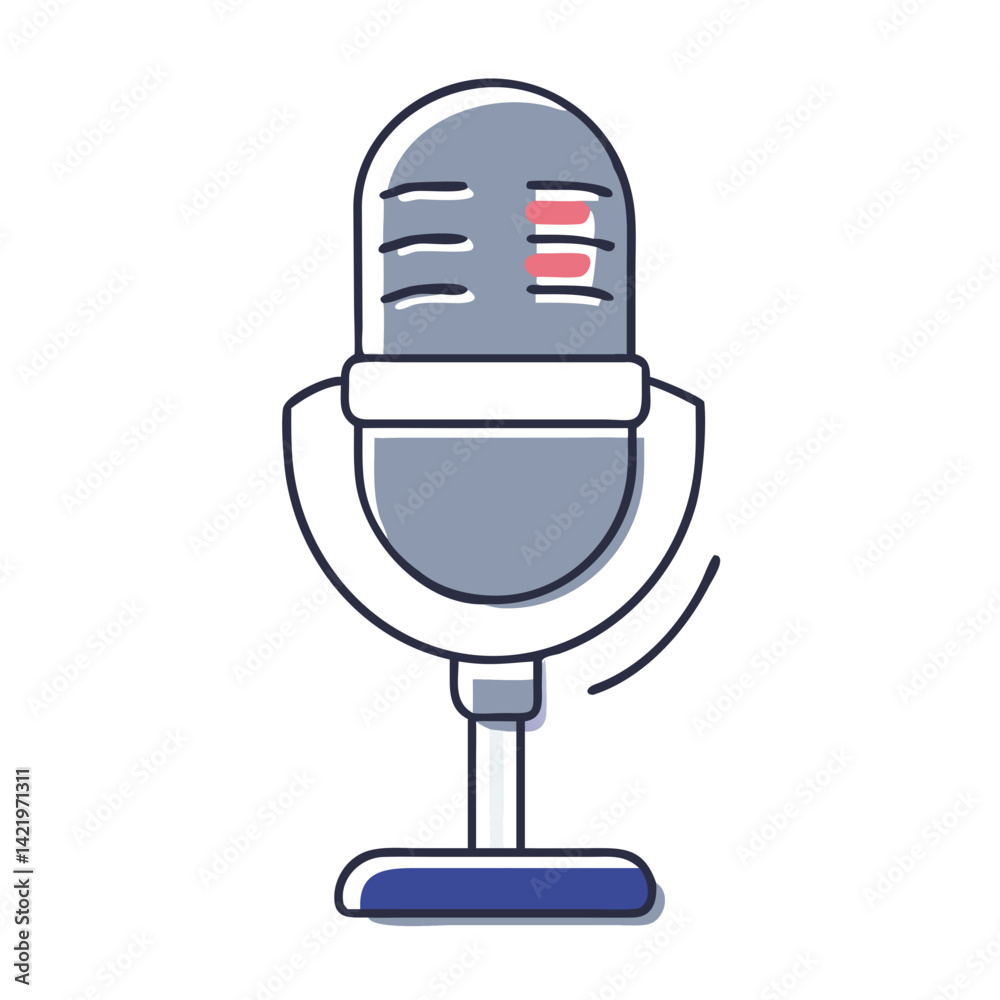 Retro microphone with pride flag colors Retro microphone with pride flag colors