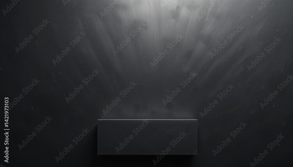 Obraz premium Mysterious dark background with subtle shadows abstract digital art studio setting minimalist viewpoint conceptual design