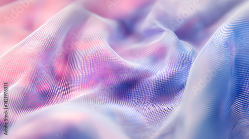 Obraz na płótnie Soft pastel pink, purple, and blue fabric texture. Titan-Stitched Fabric. Illustration w salonie