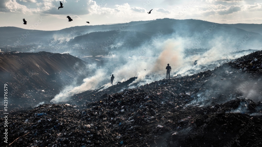 Smoky Landfill: A Haunting Landscape