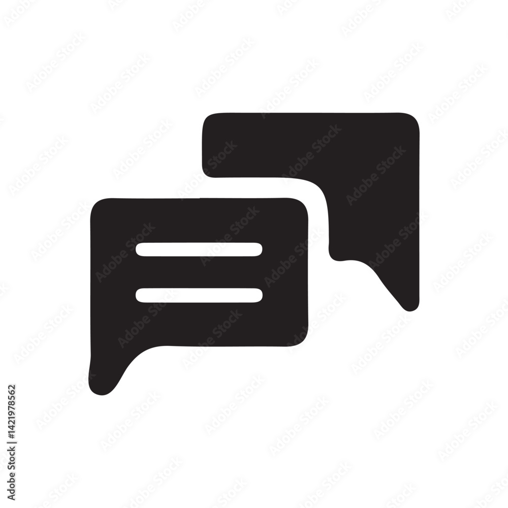 Text Message Icon. Black speech bubble . Vector illustration Text Message Icon. Black speech bubble . Vector illustration