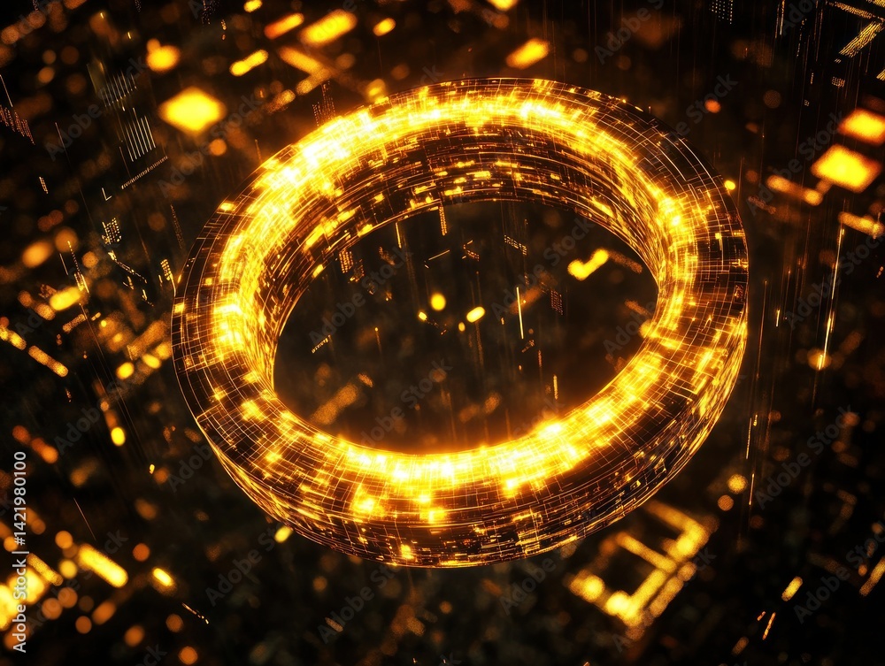 Golden Ring of Light in a Digital Universe