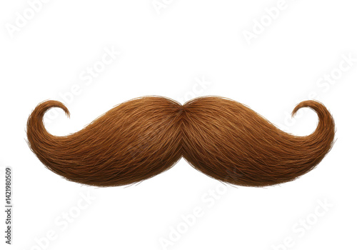 Full brown mustache