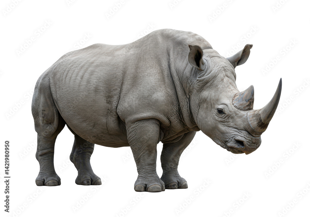 Fototapeta premium Majestic rhino, profile view