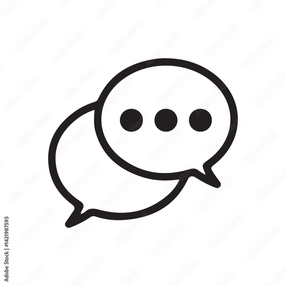 Chat bubble message icon sign. consultation and conversation icon vector illustration EPS 10 Chat bubble message icon sign. consultation and conversation icon vector illustration EPS 10