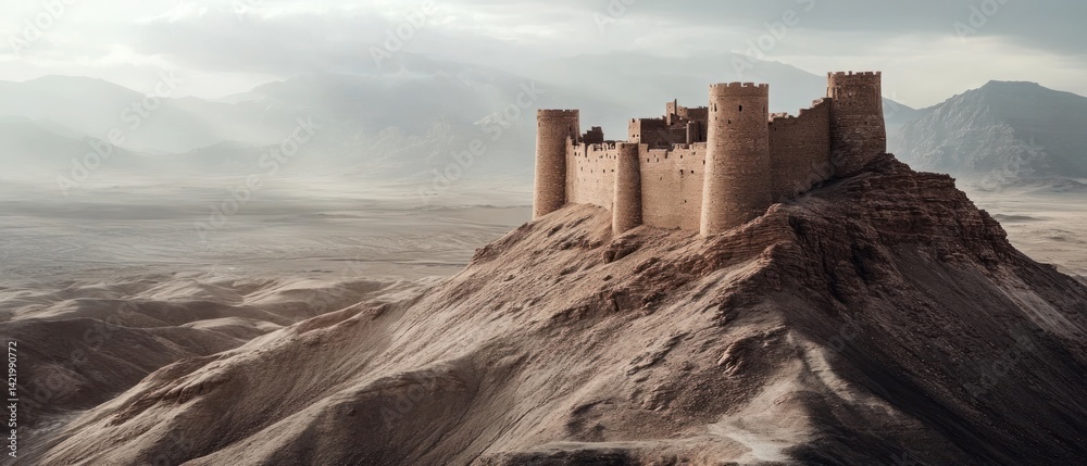 Ancient Fortress in the Desert: A Majestic Vista