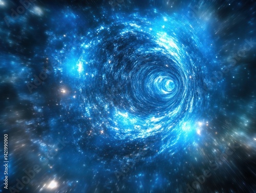 Obraz na płótnie Cosmic Vortex: A Journey Through the Nebula w salonie