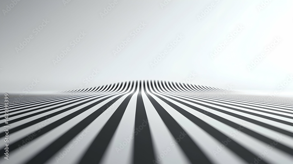 Fototapeta premium Abstract Black and White Geometric Pattern Background